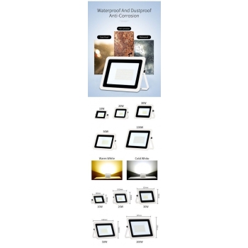 Mocny reflektor LED 100W, 3500K wodoszczelny IP68 [12220000253]